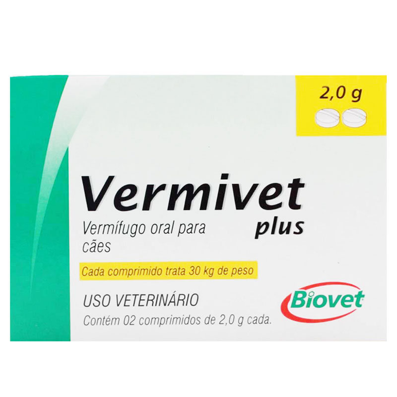 Vermivet Plus 2,0g - 2Comprimidos